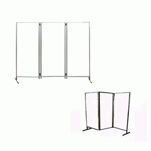 BIOMBO DE  3 PLANOS EN PVC COLOR BLANCO